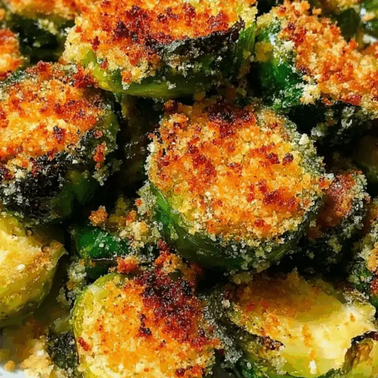 Crispy Parmesan Crusted Roasted Brussels Sprouts