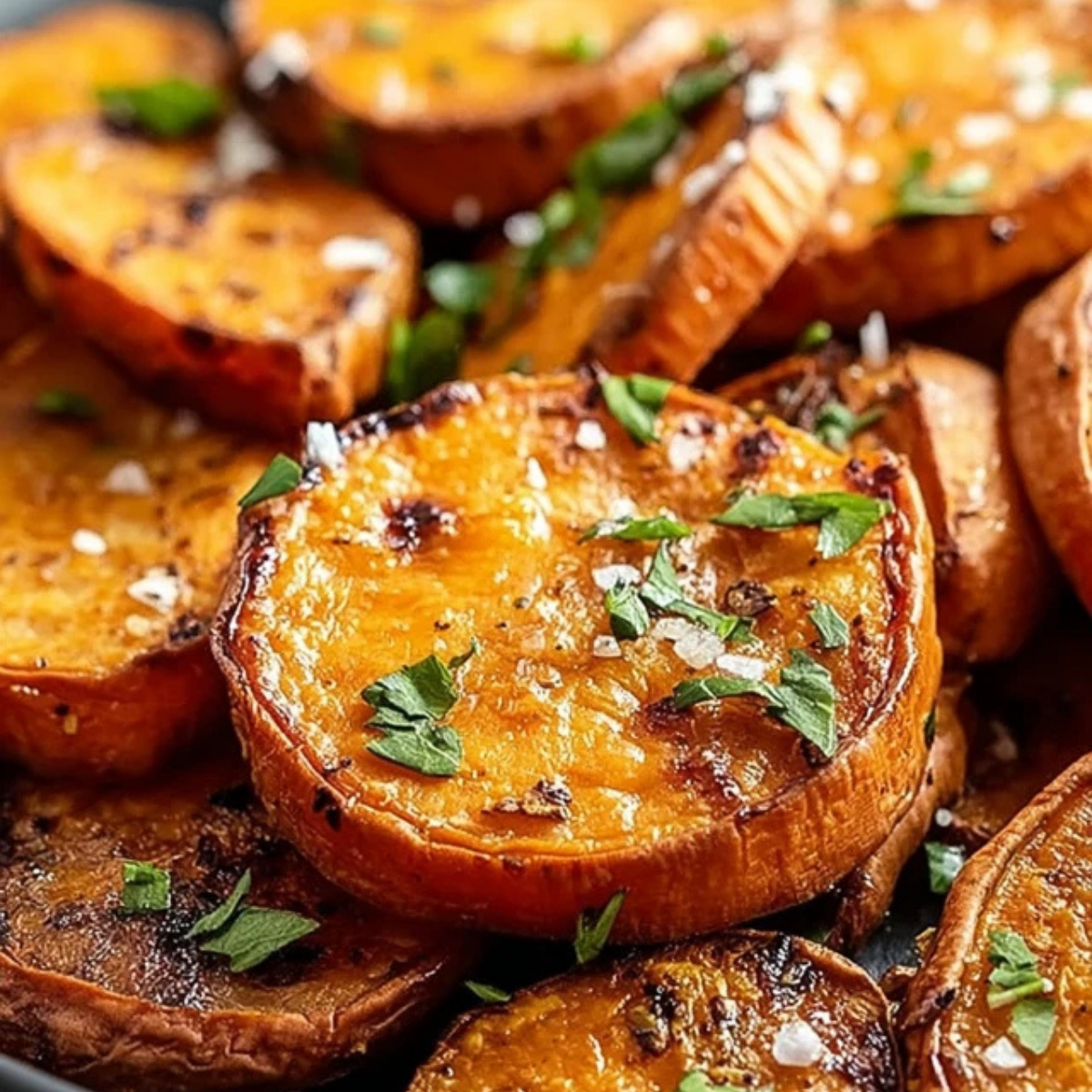 Garlic Butter Roasted Sweet Potatoes Recipe - What To Cook