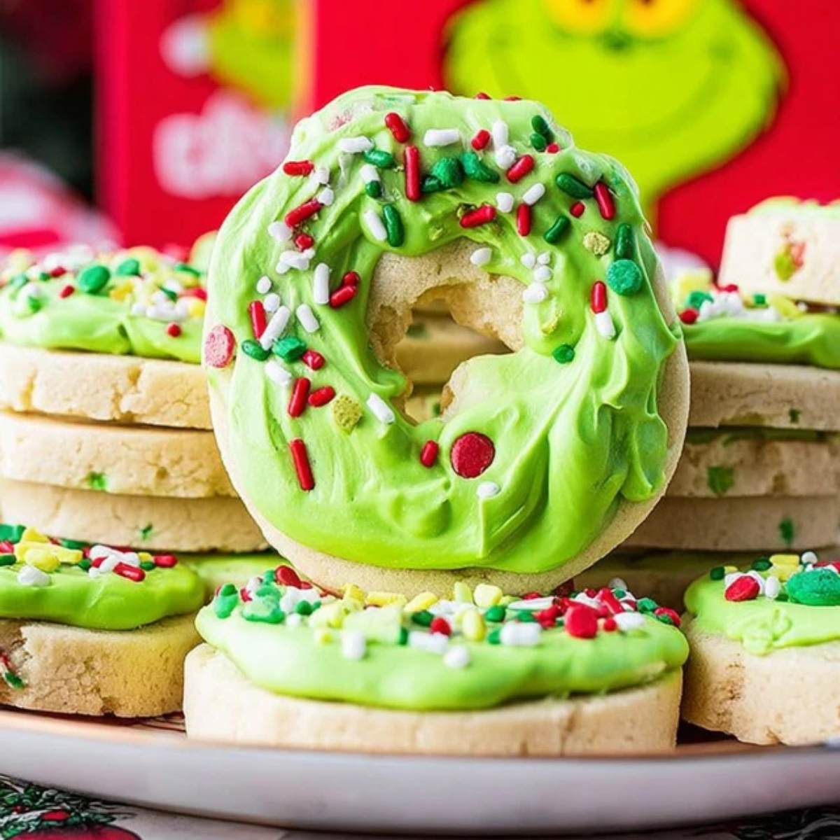 Grinch Crumbl Christmas Sugar Cookies