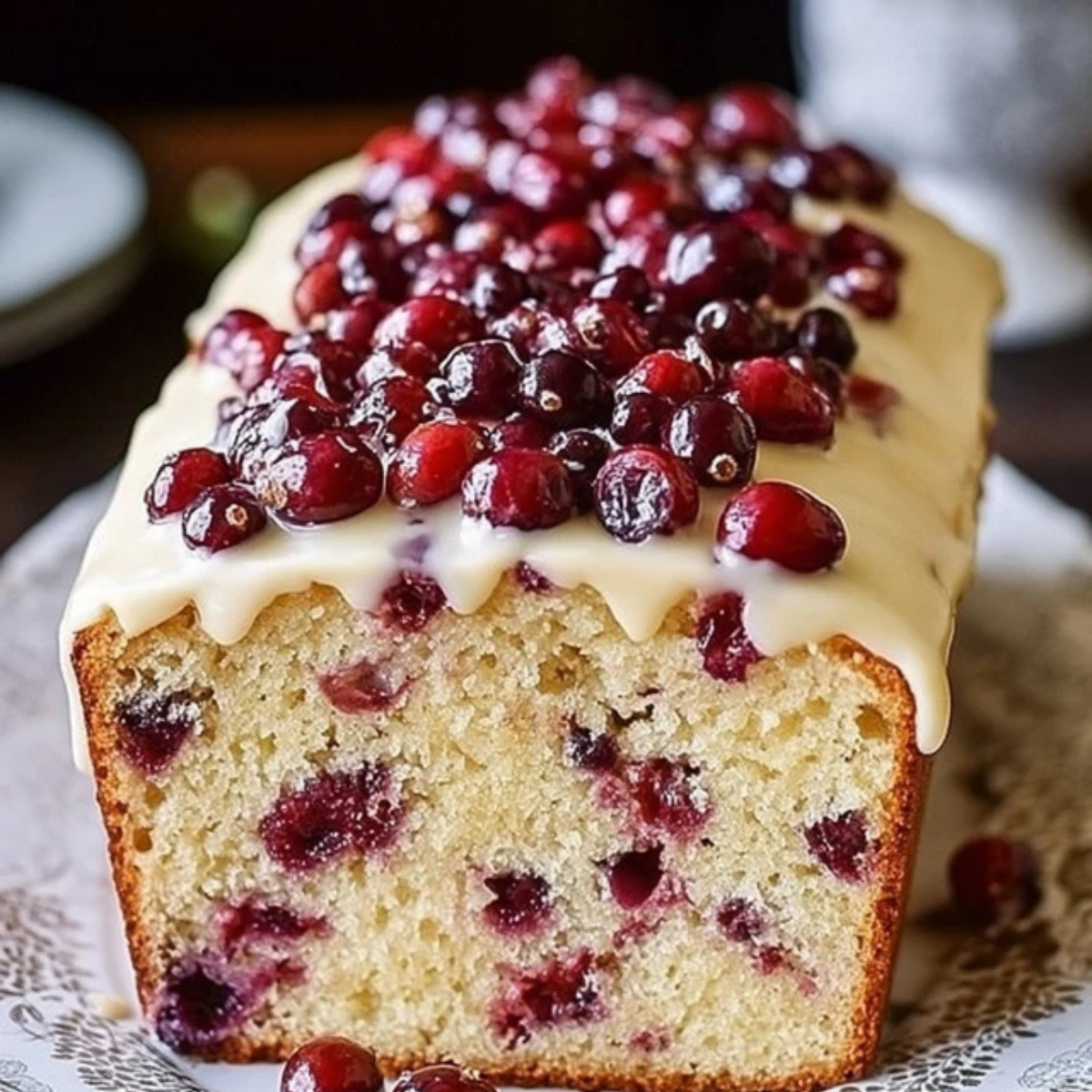 Heavenly Cranberry Pound Cake