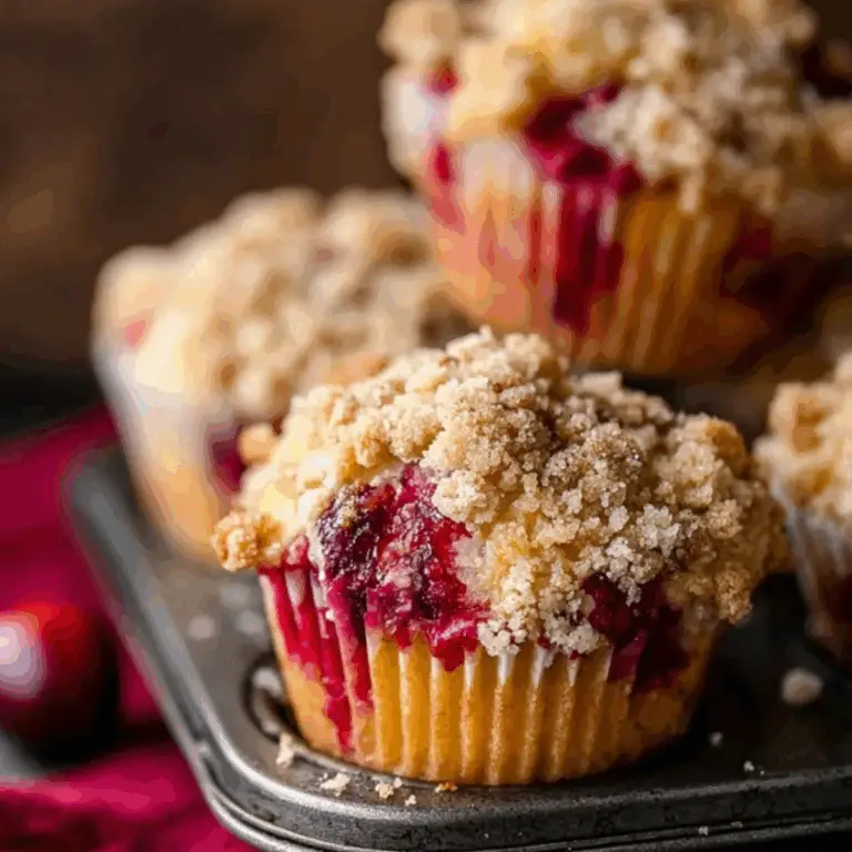 Leftover Cranberry Sauce Coffee Cake Muffins