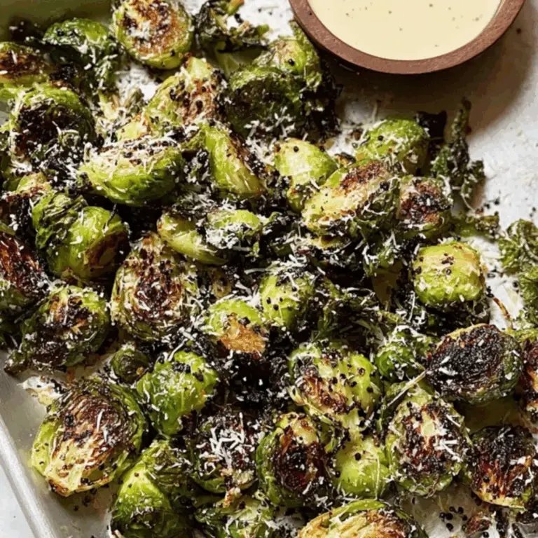 Roasted Smashed Brussels Sprouts with Parmesan