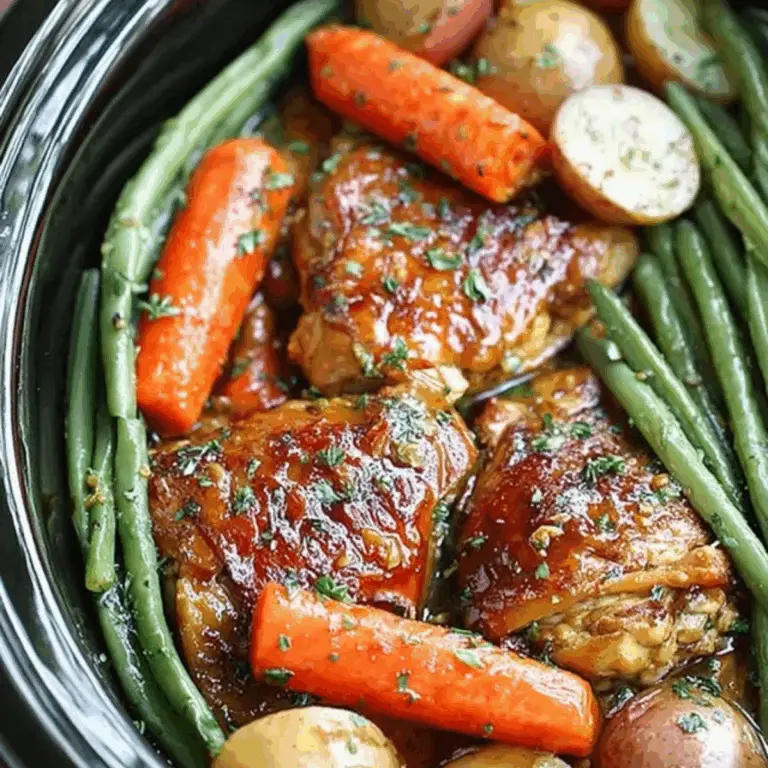 Slow Cooker Honey Garlic Chicken and Veggies