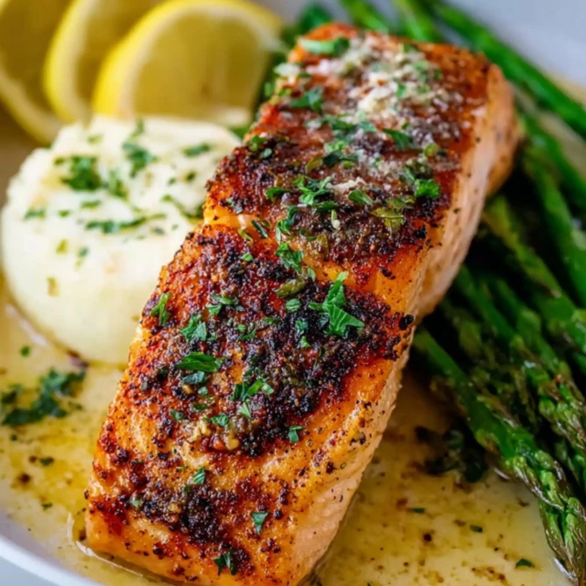Baked Lemon Garlic Butter Salmon