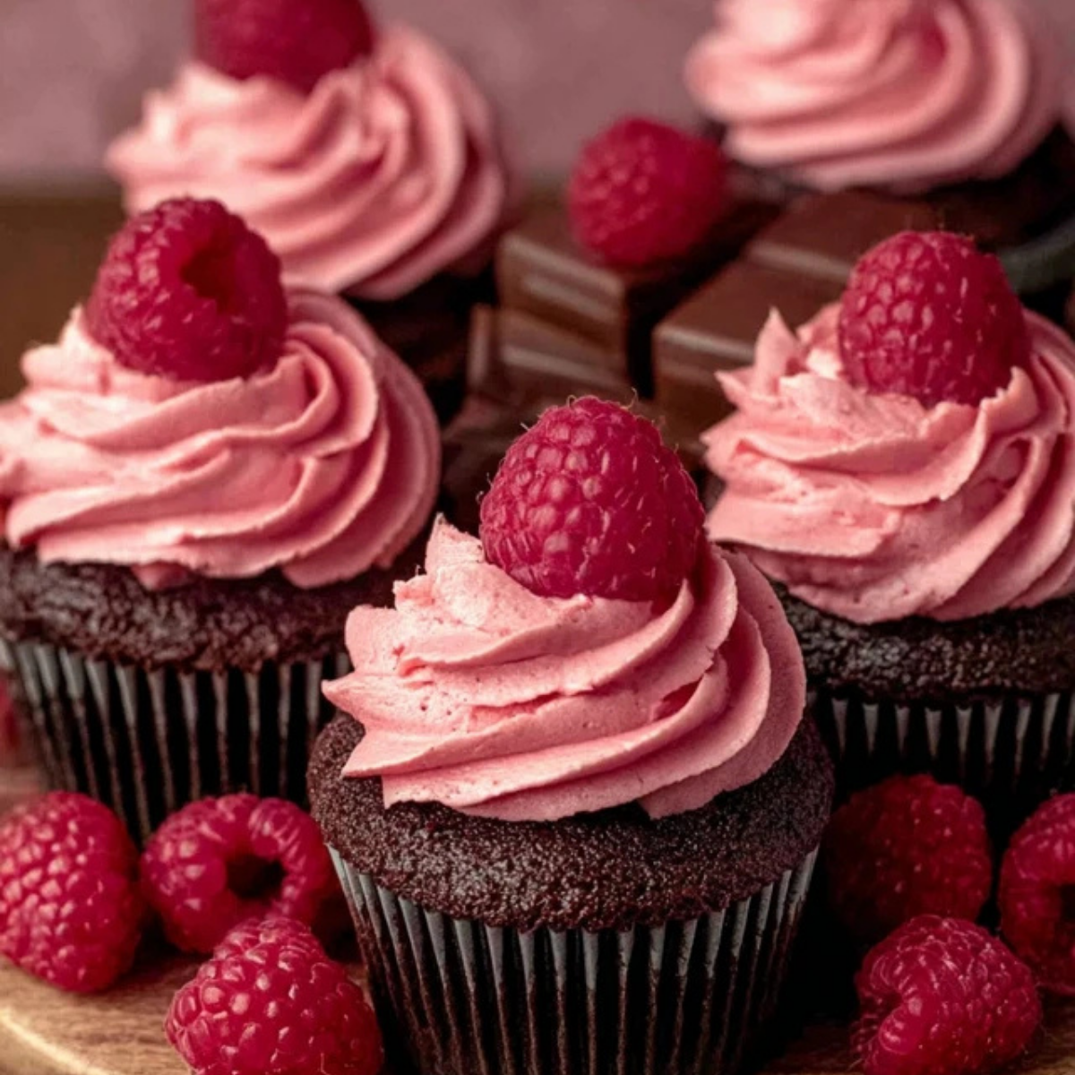 Chocolate Raspberry Cupcakes