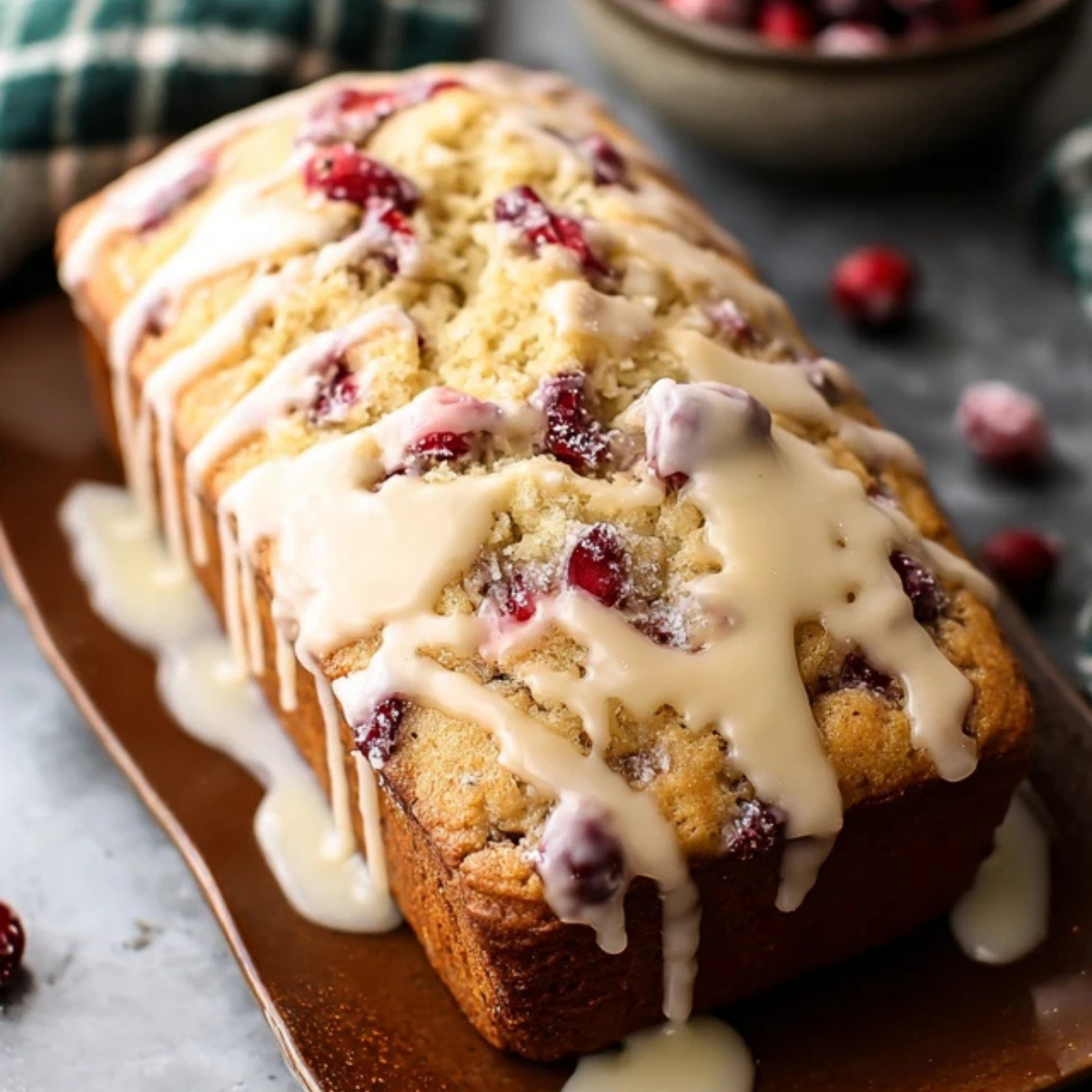 Cranberry Eggnog Bread