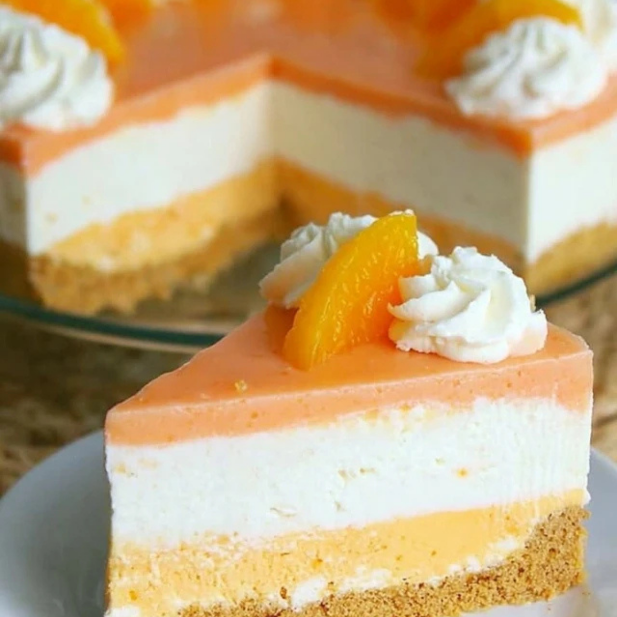 No Bake Orange Creamsicle Cheesecake