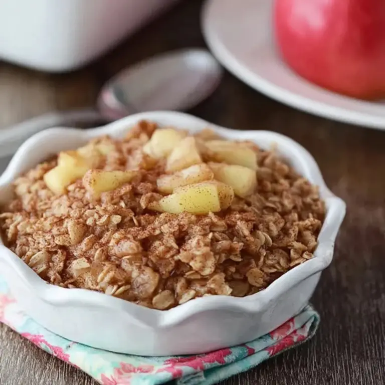 Amish Style Apple and Cinnamon Baked Oatmeal