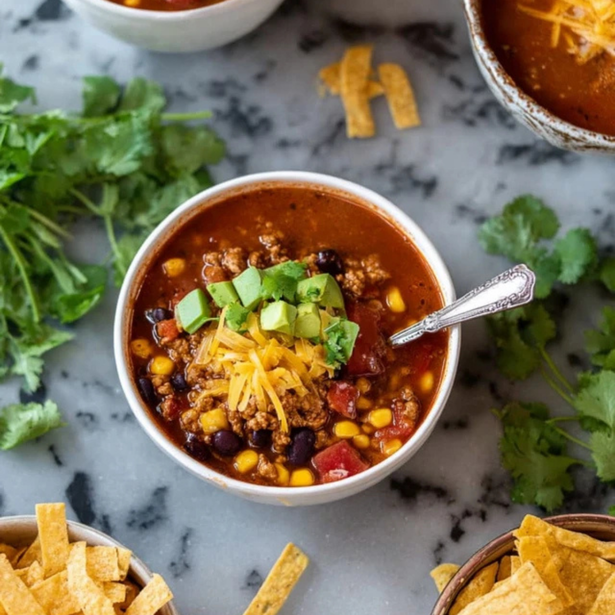 Ground Turkey Taco Soup
