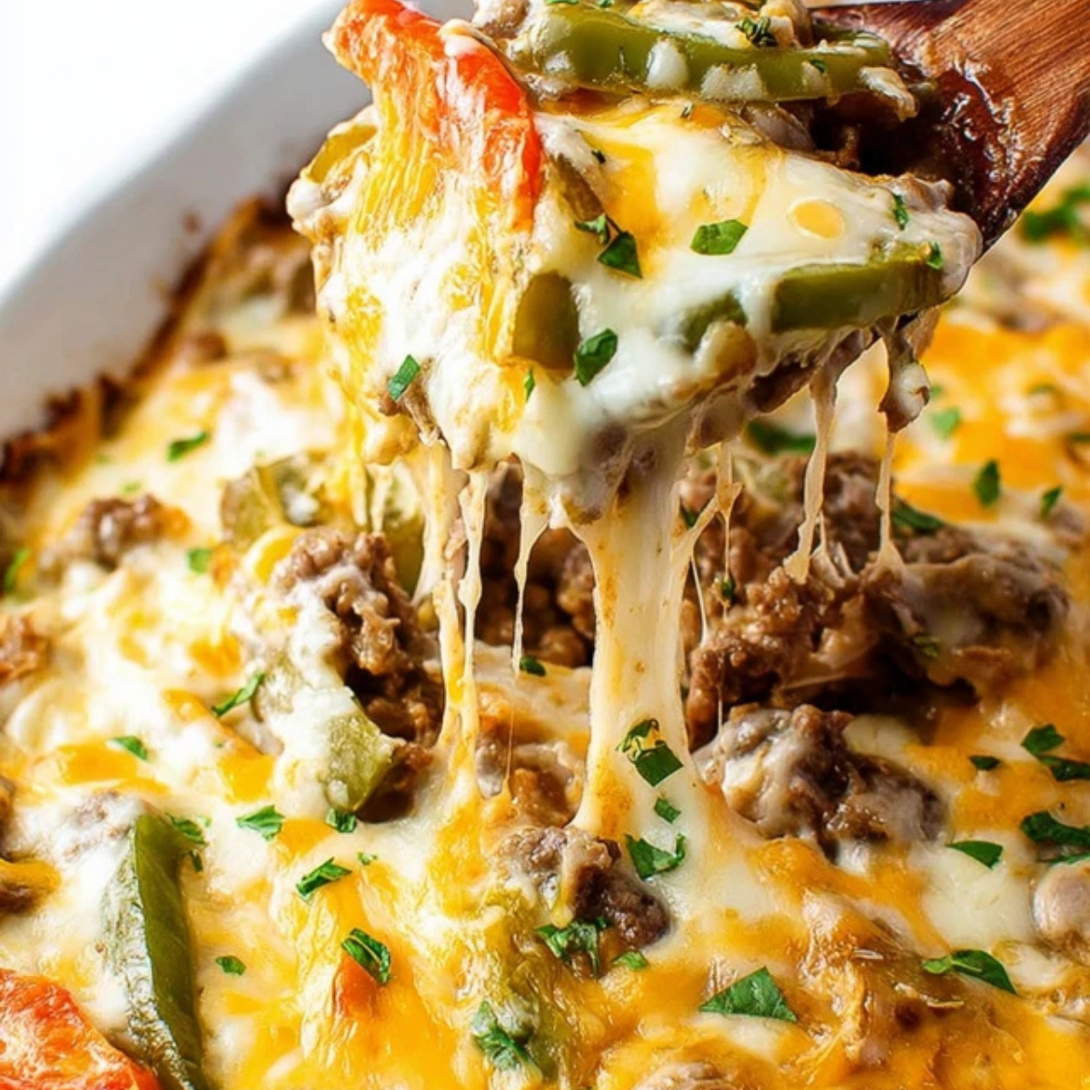 Philly Cheesesteak Casserole