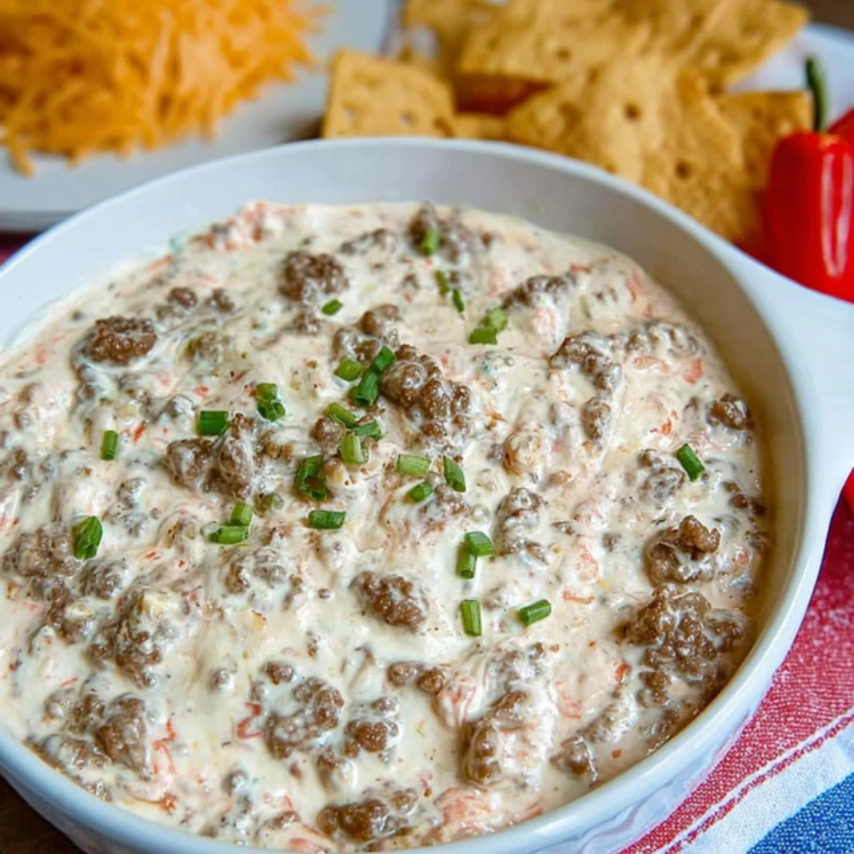 3 Ingredient Cream Cheese Sausage Dip