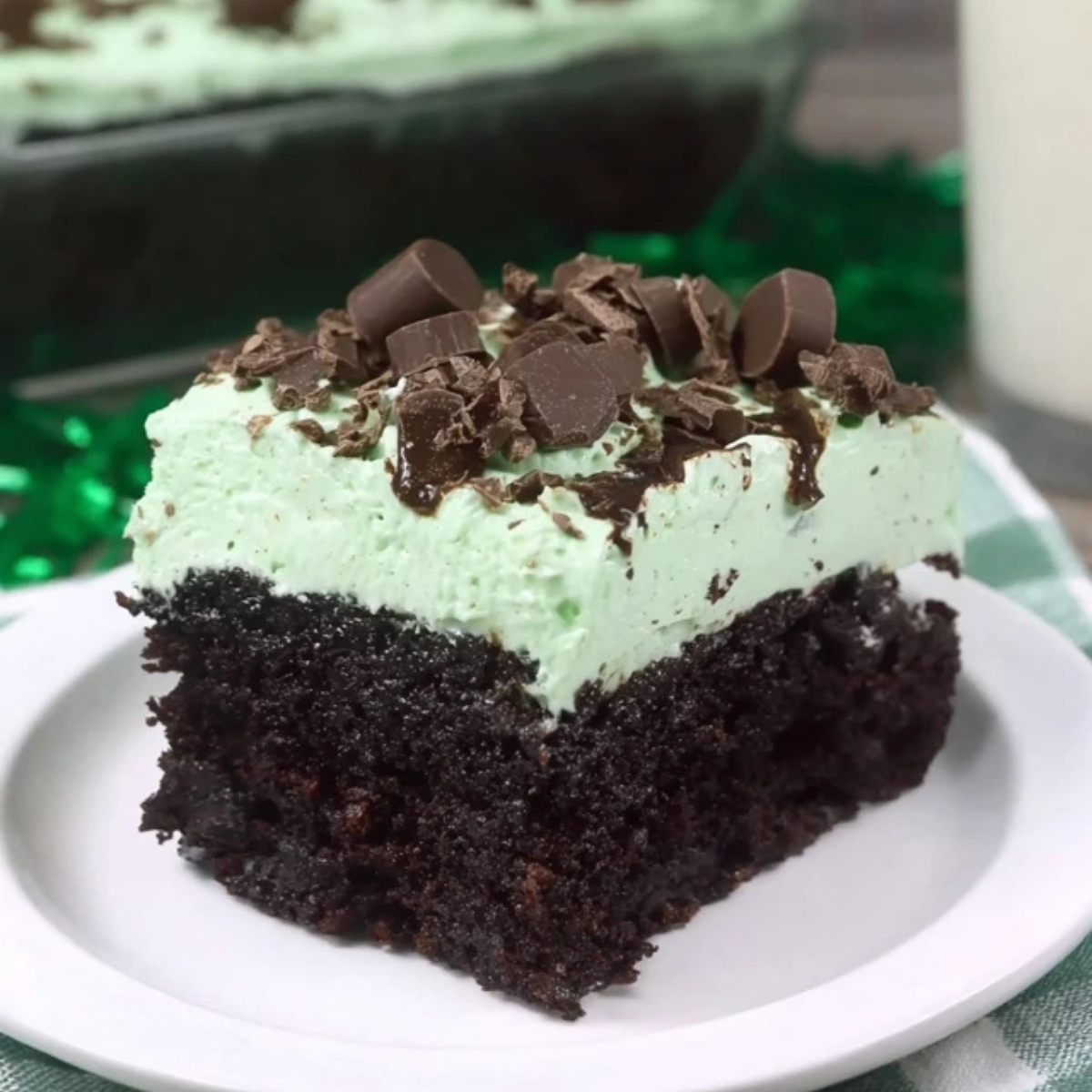 Andes Mint Poke Cake