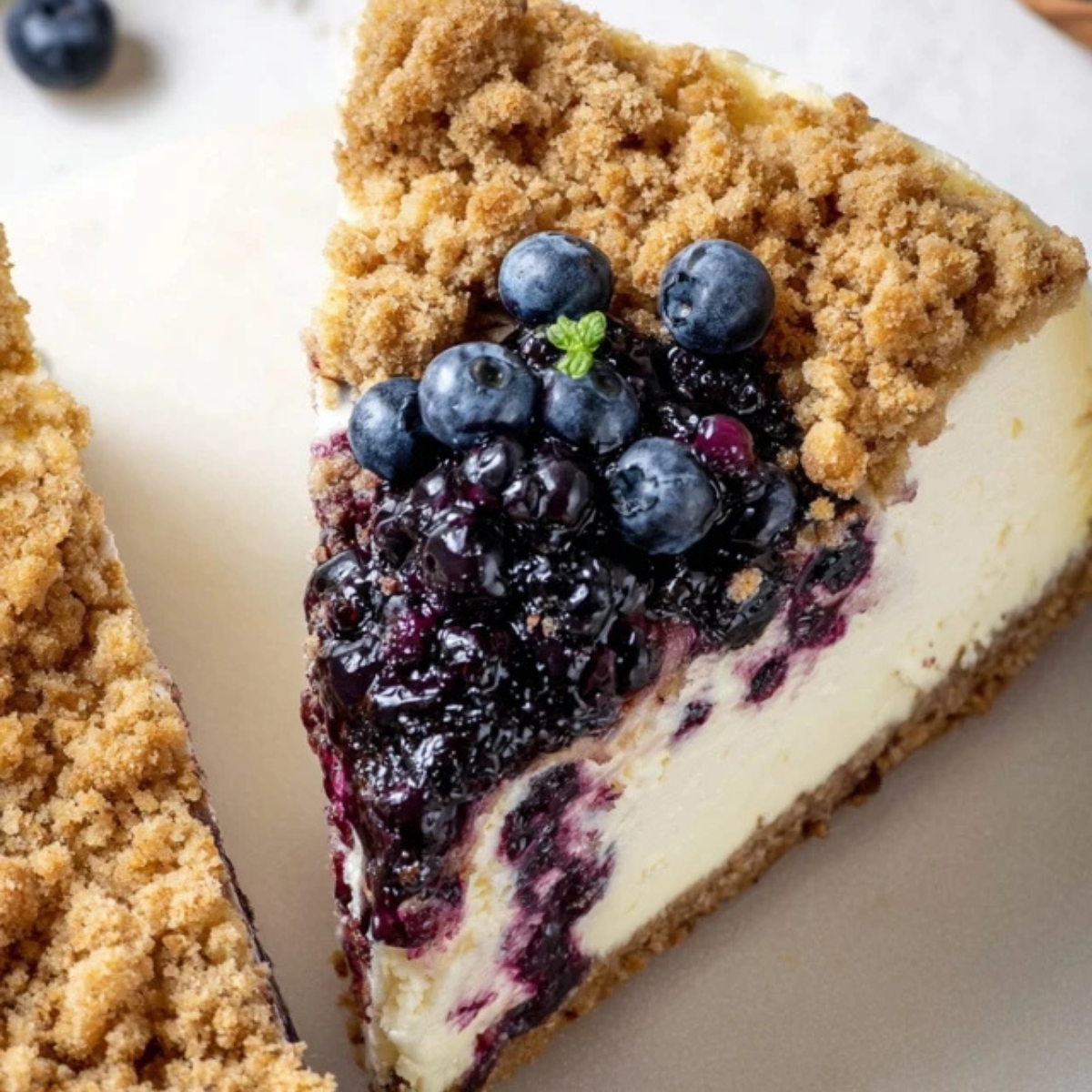 Blueberry Crumble Cheesecake