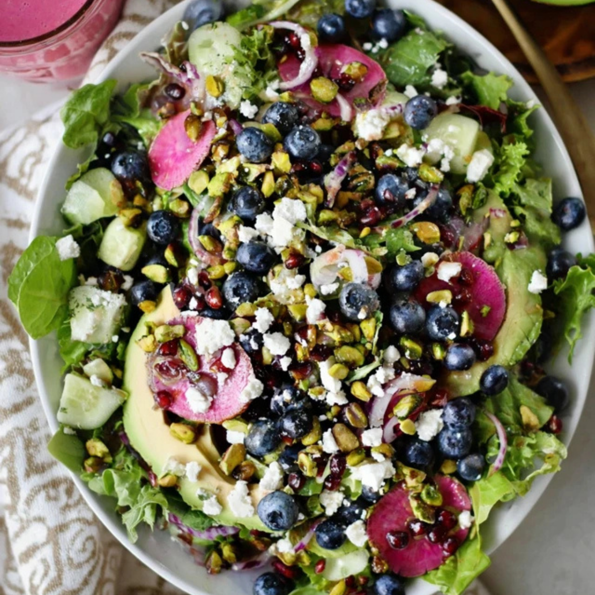 Blueberry Pistachio Spring Salad