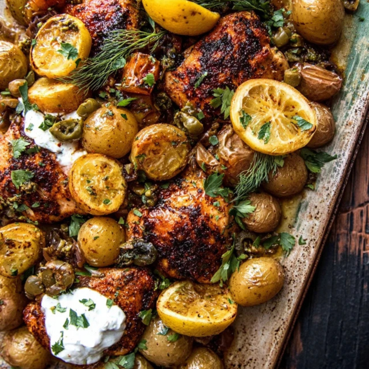 Lemon Balsamic Chicken and Potatoes