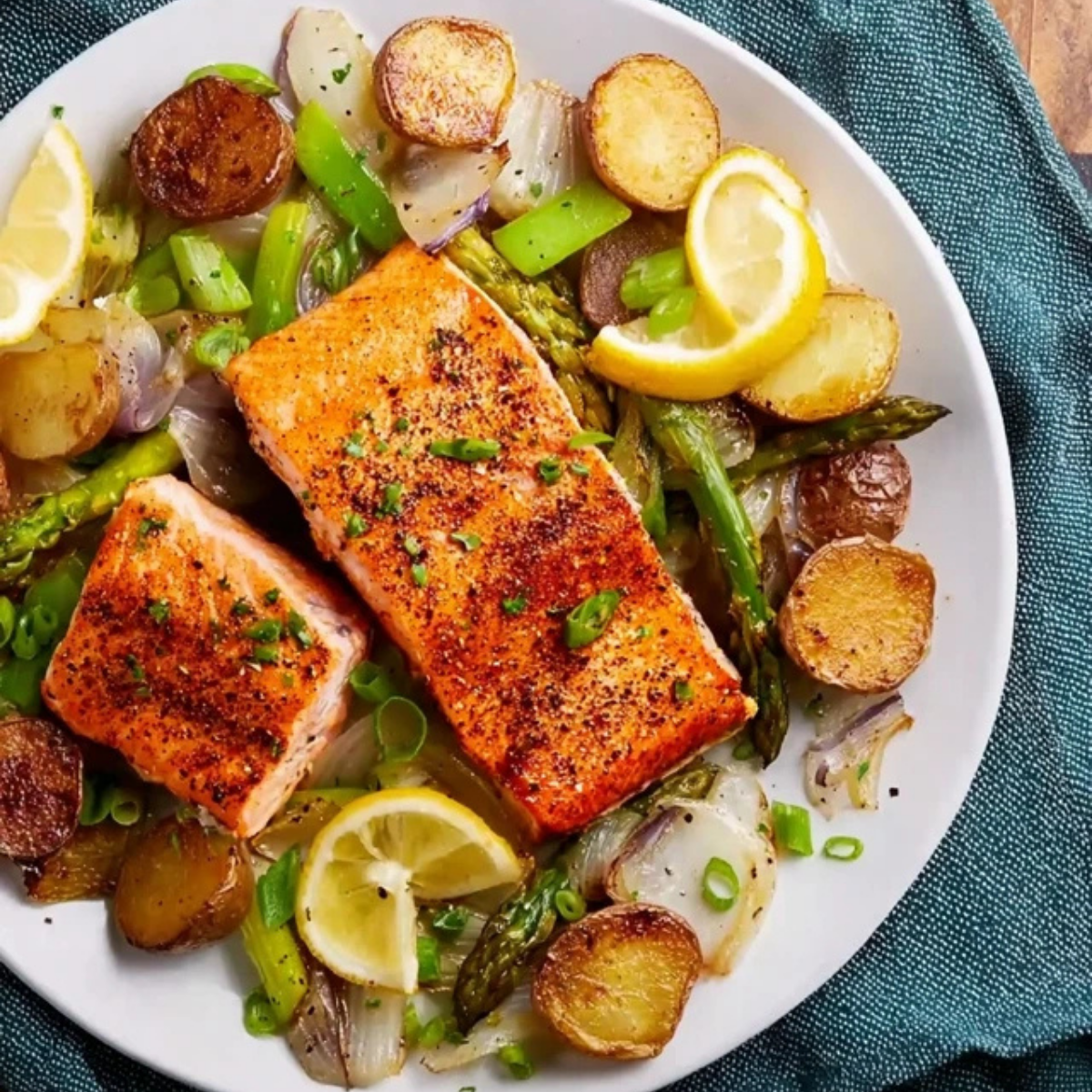 Sheet Pan Lemon Pepper Salmon