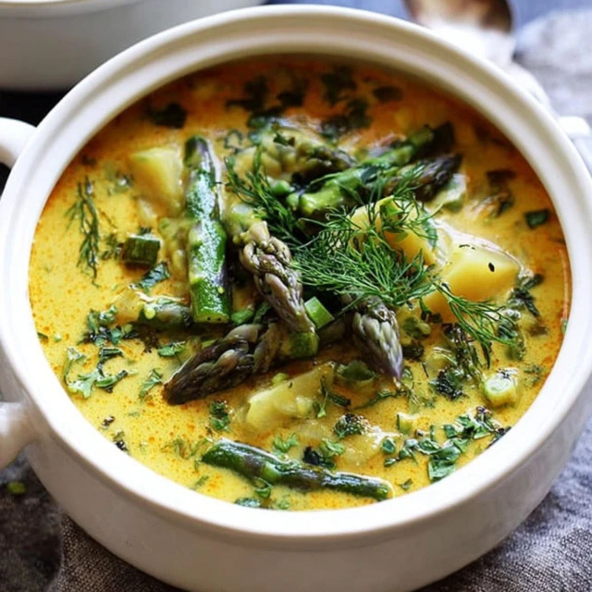 Spring Asparagus and Potato Chowder