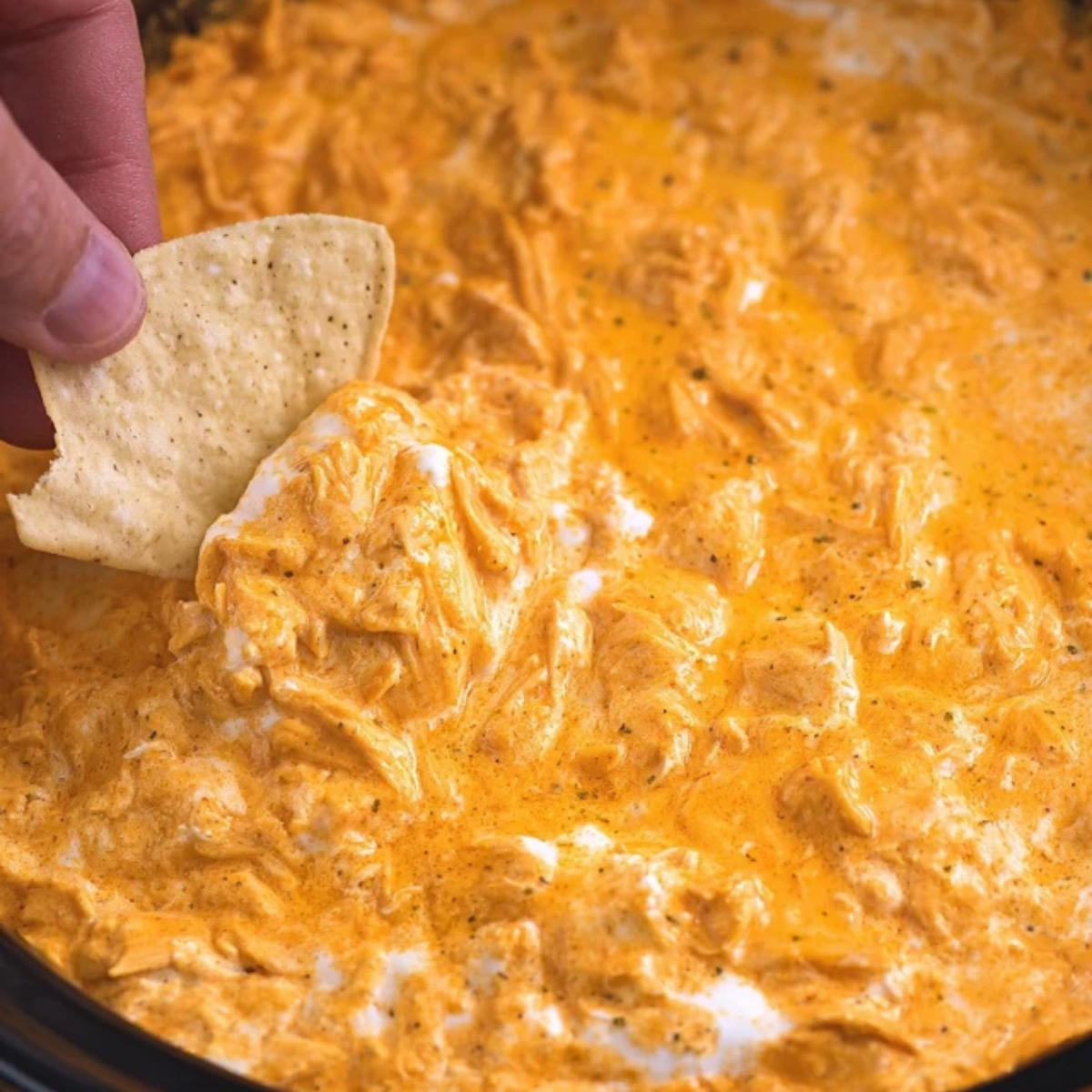 Crockpot Buffalo Chicken Dip