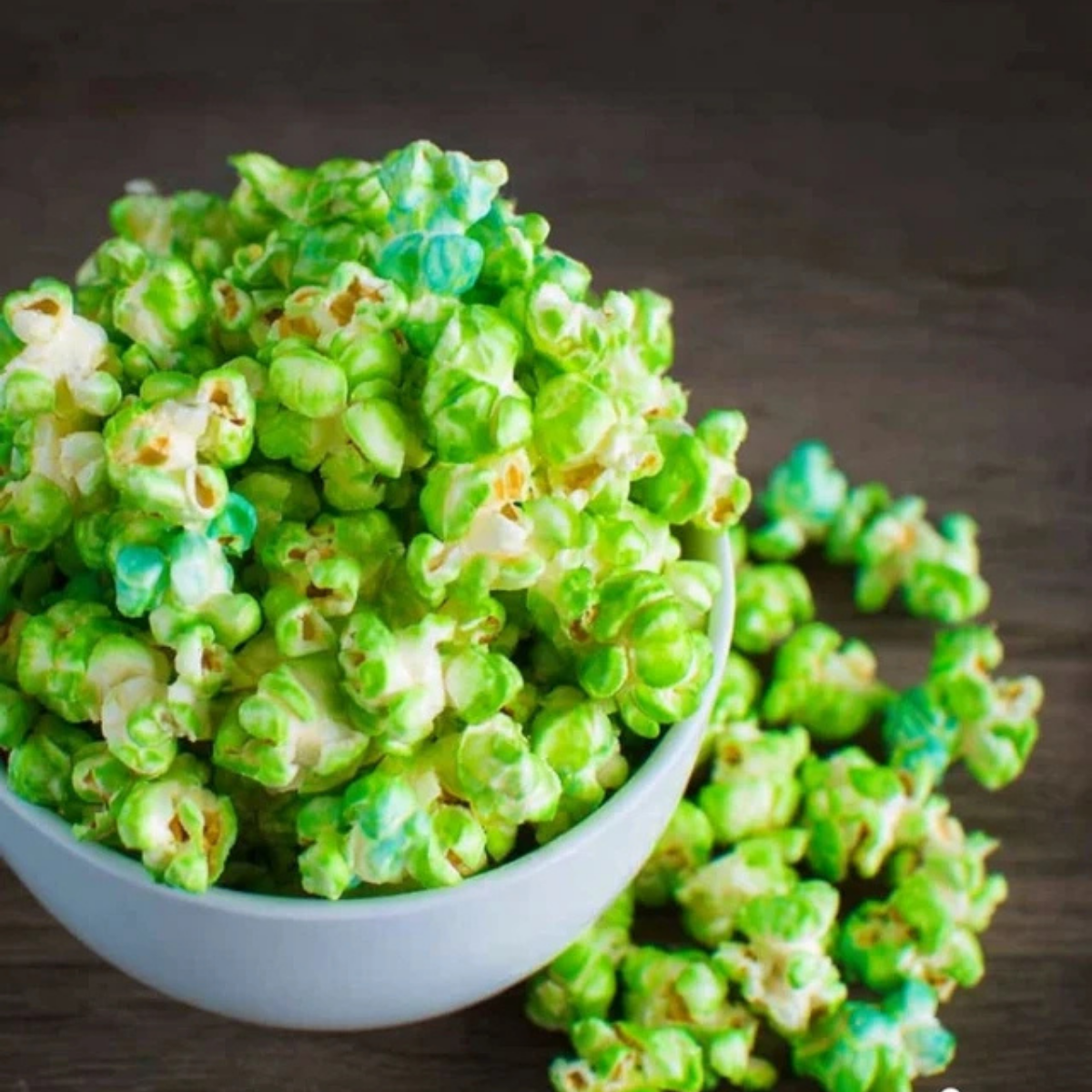 Green Colored Popcorn