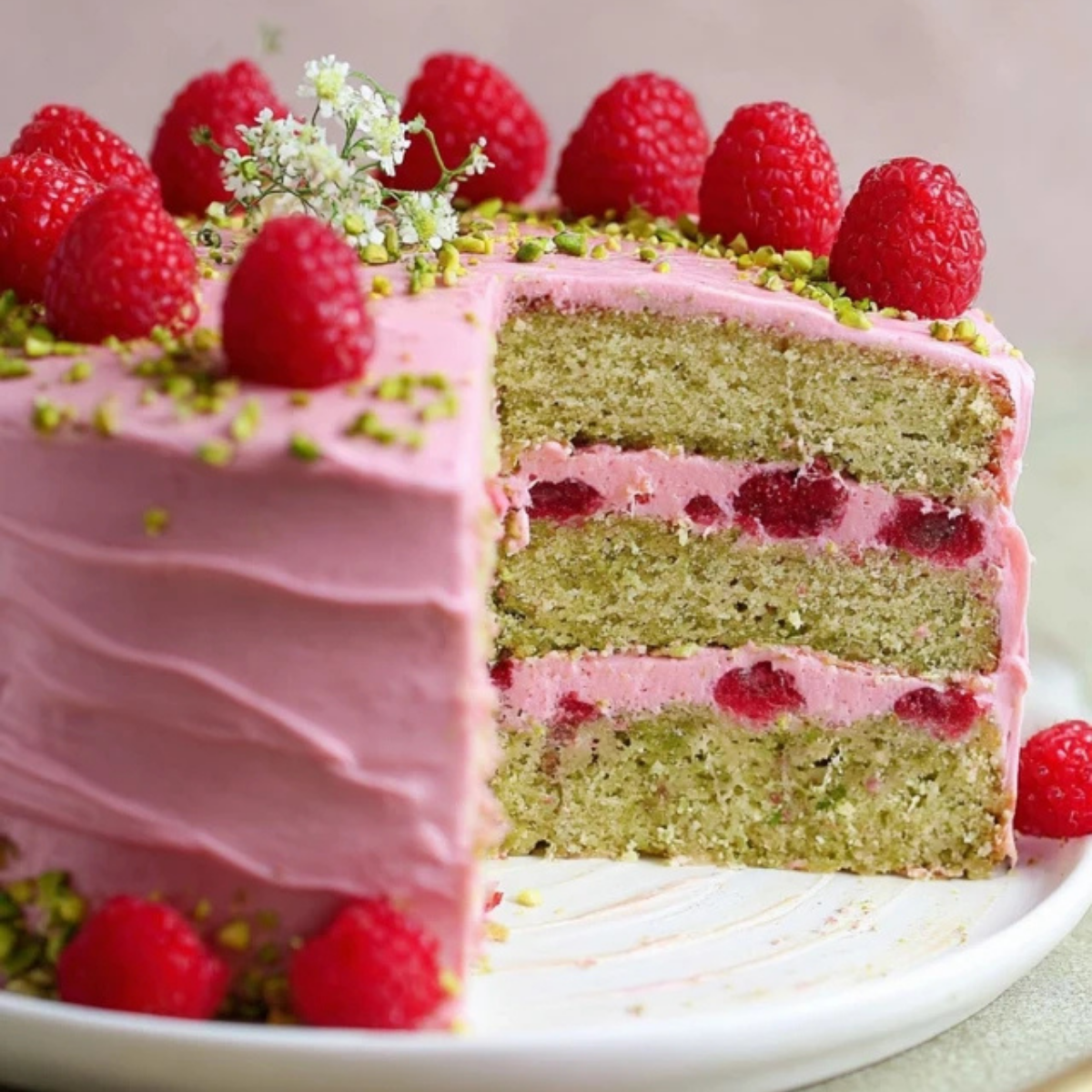 Nutty Fruity Raspberry Raspberry Pistachio Cake – easy Fresh, Nutty & Elegant Dessert - What ...