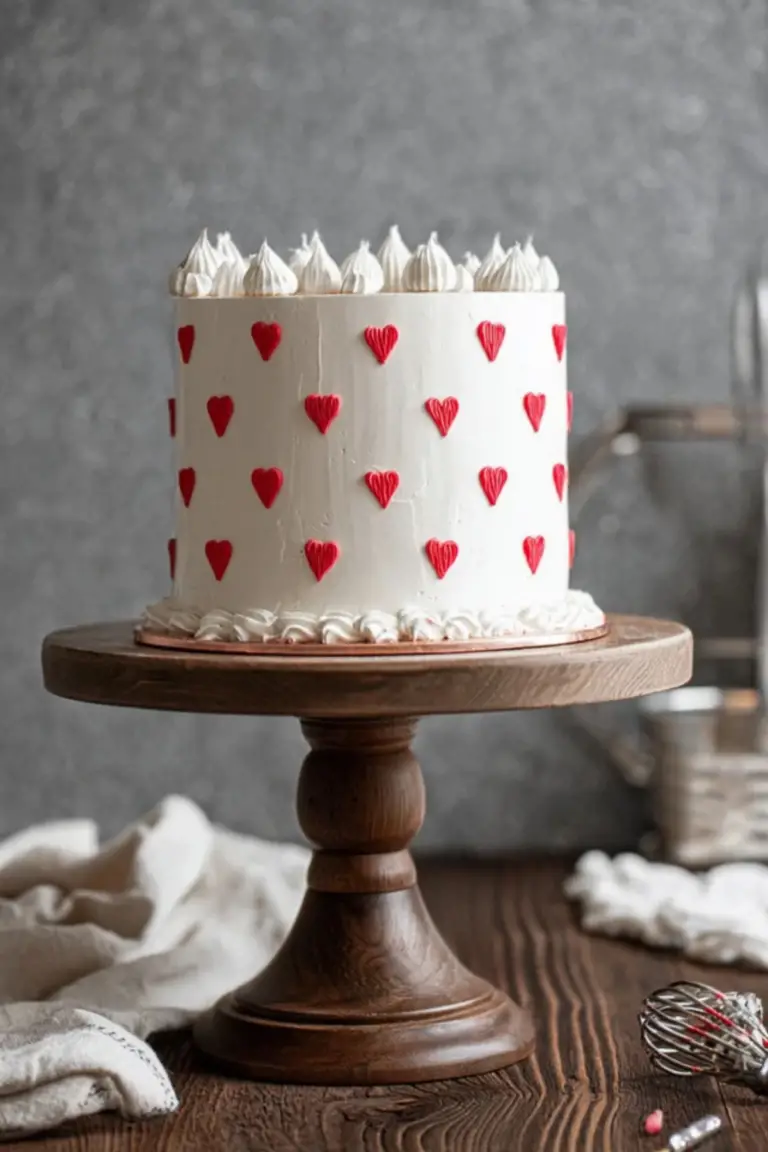 Red and White Valentine’s Day Cake – Easy & Elegant Dessert - What To Cook