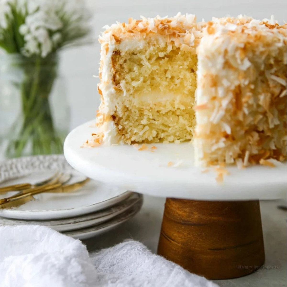Coconut Custard Cake