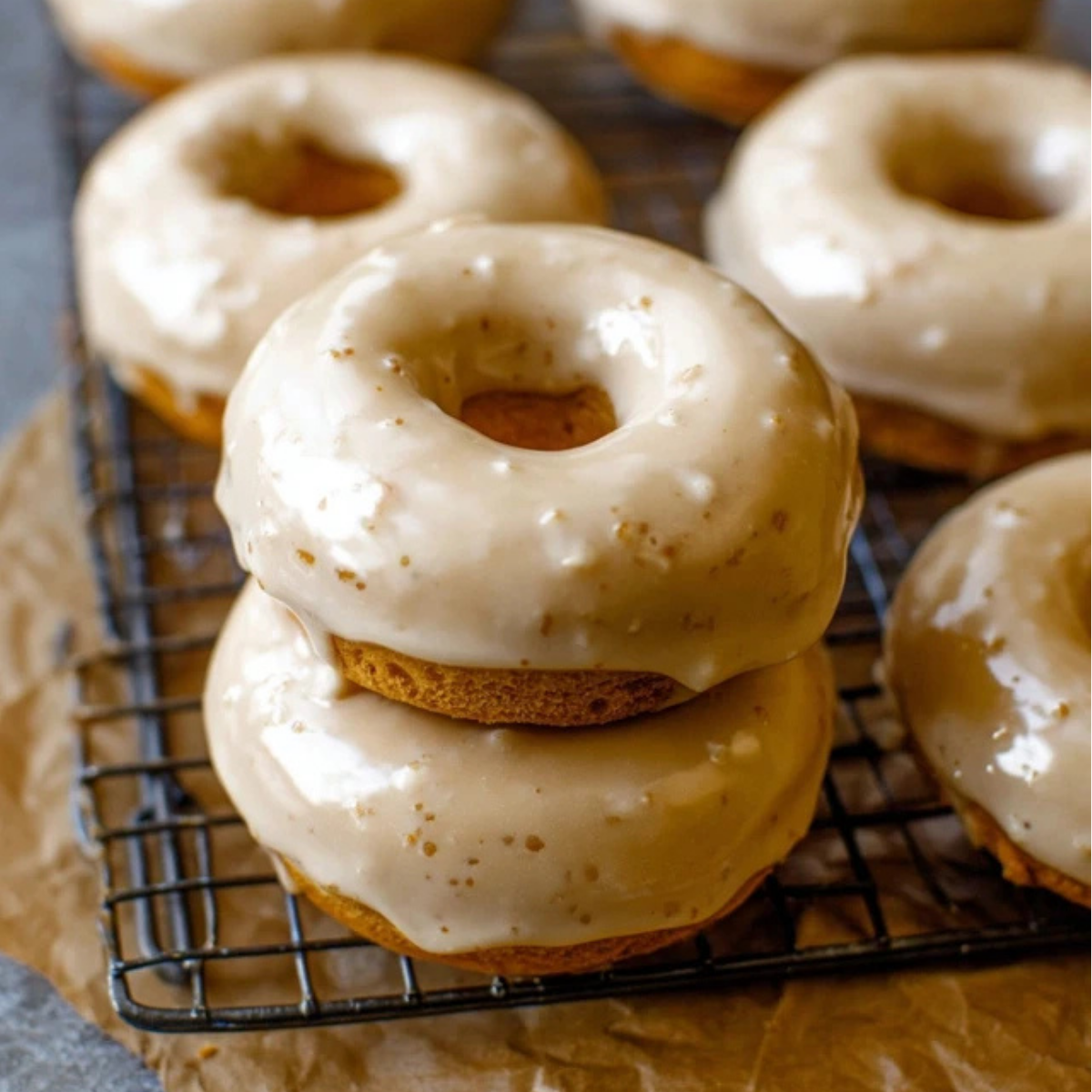 Baked Maple Glazed Donuts