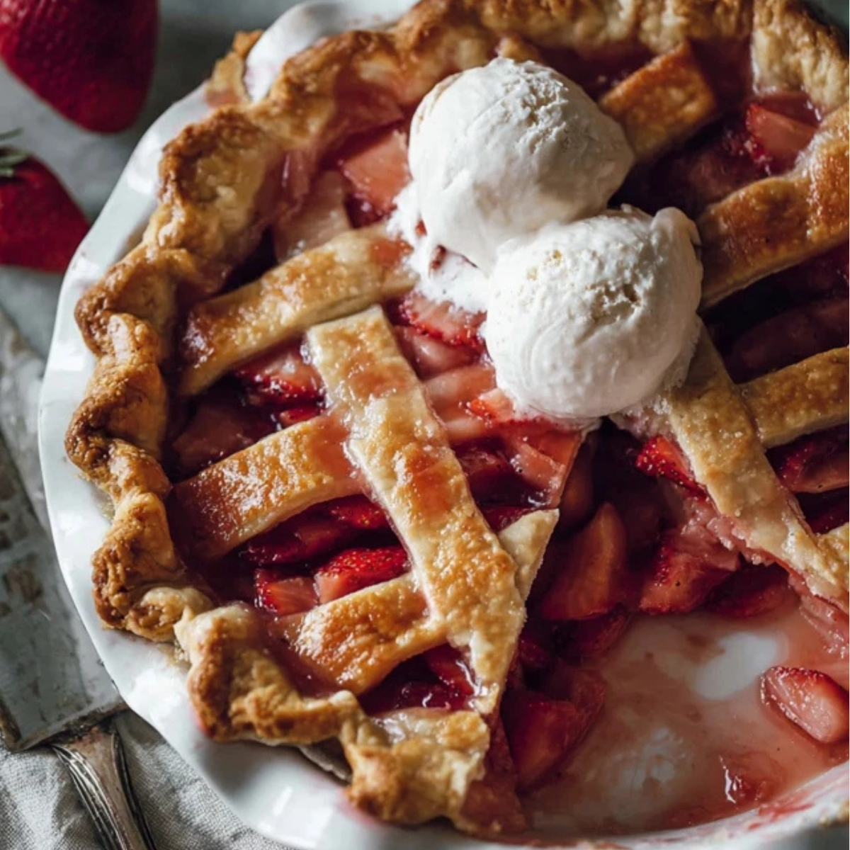 Baked Strawberry Pie