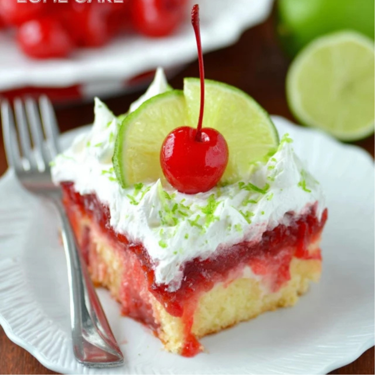 Cherry Limeade Poke Cake