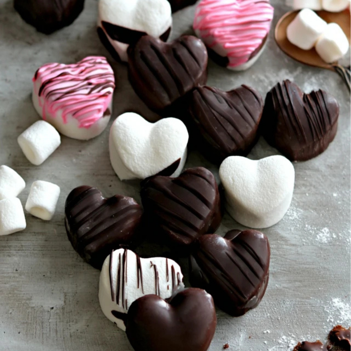 Chocolate Marshmallow Hearts