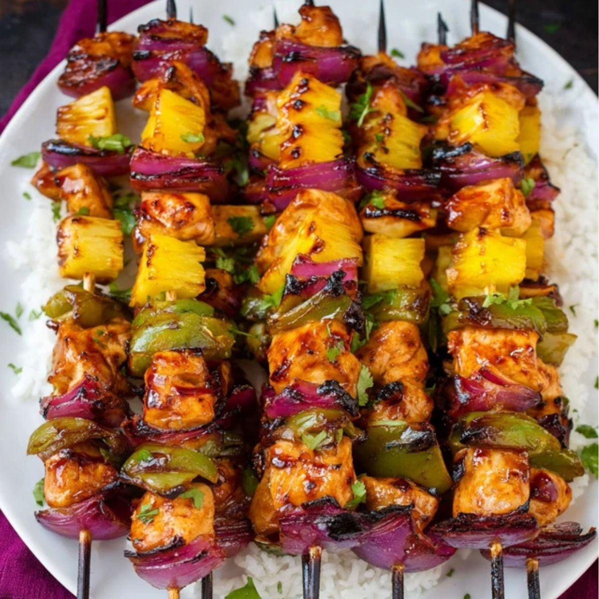 Hawaiian Chicken Kebabs