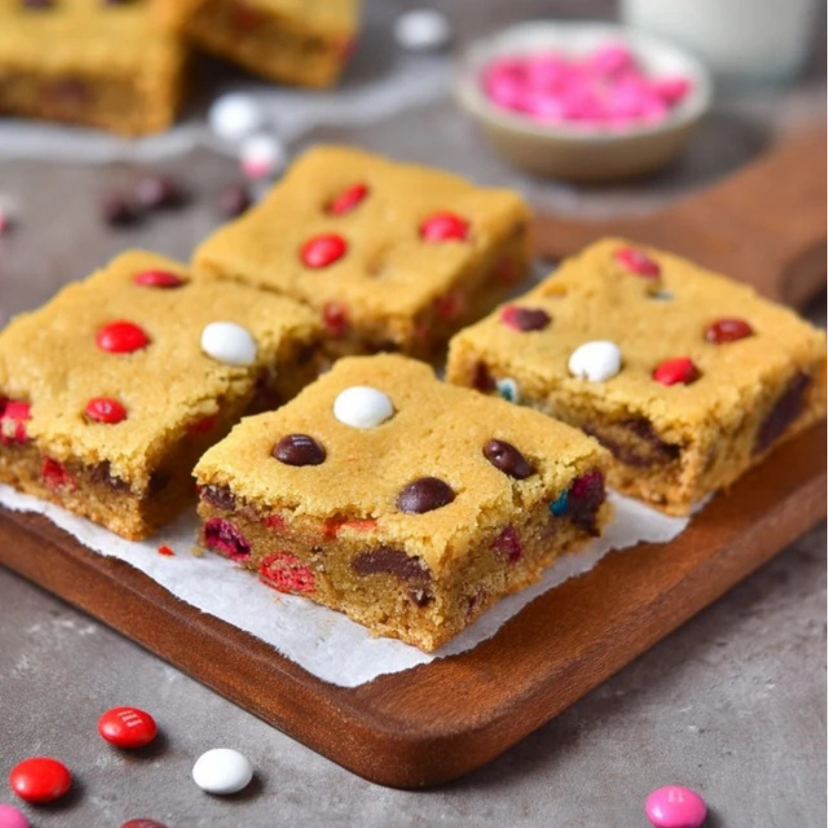 M&M Cookie Bars