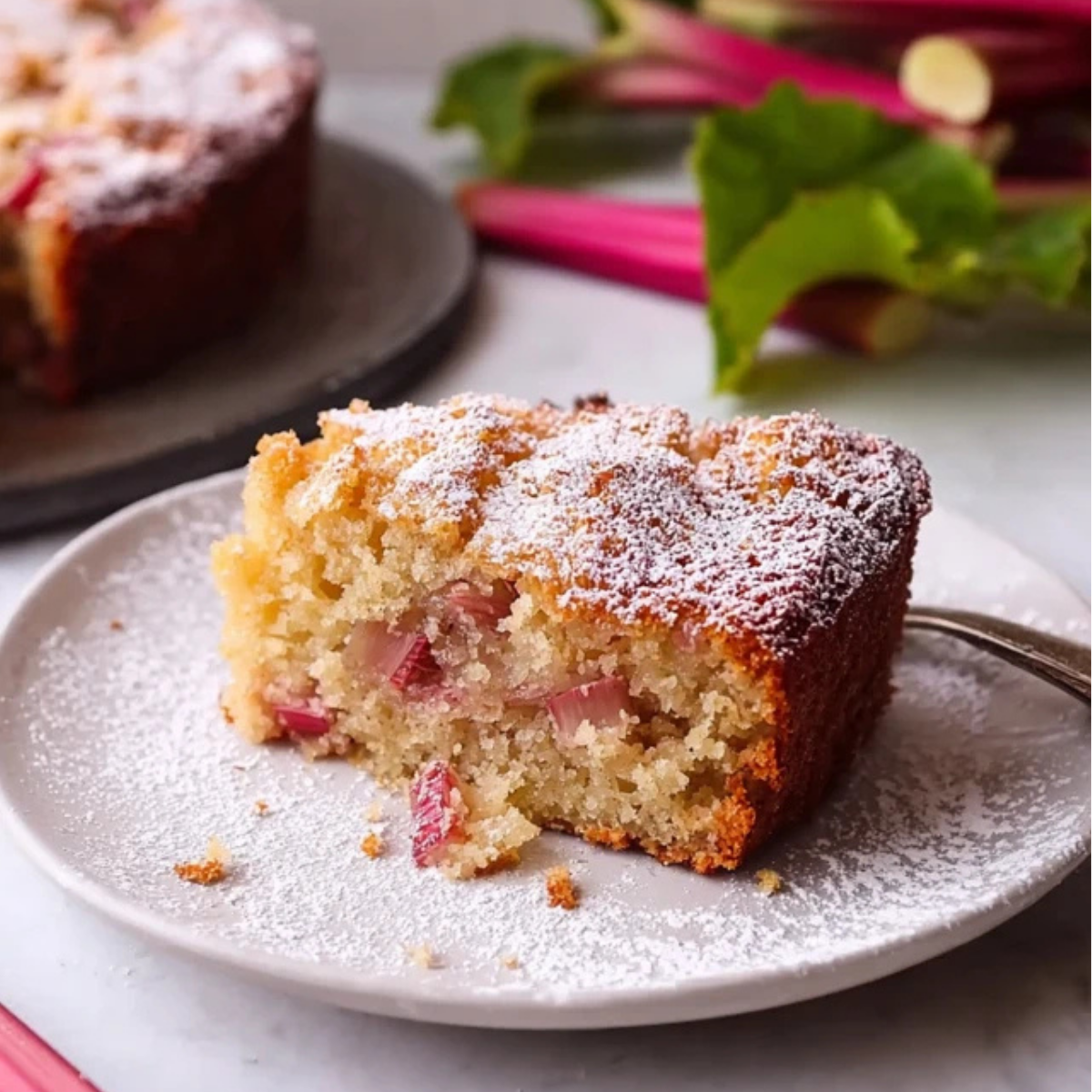 Moist Rhubarb Cake