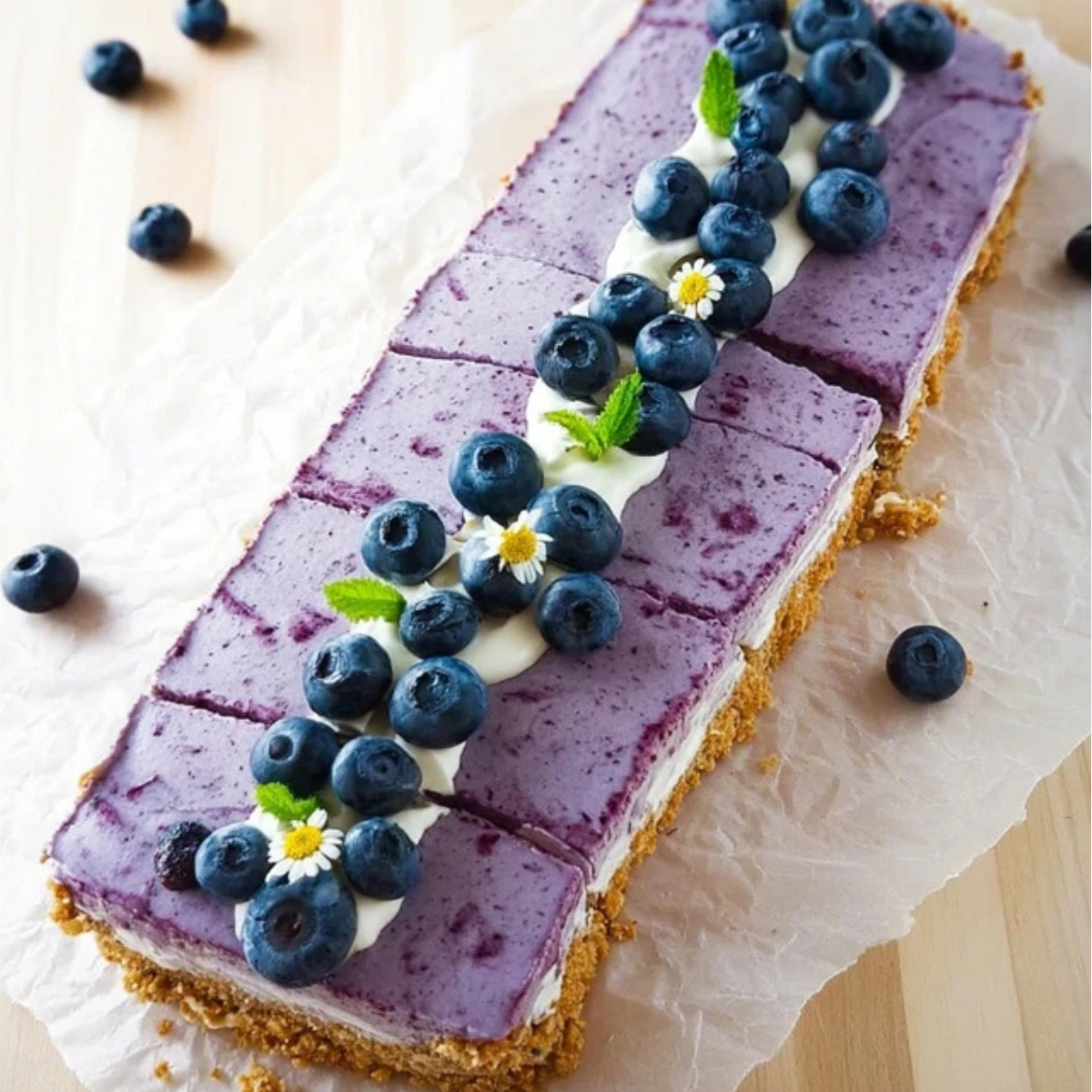No Bake Blueberry Cheesecake