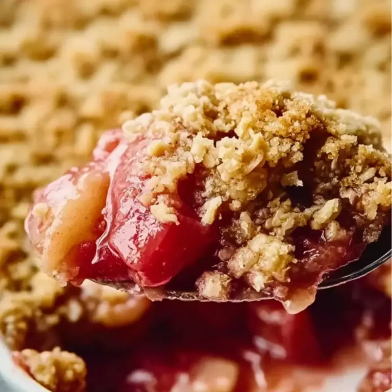 Rhubarb Crisp with Frozen Rhubarb