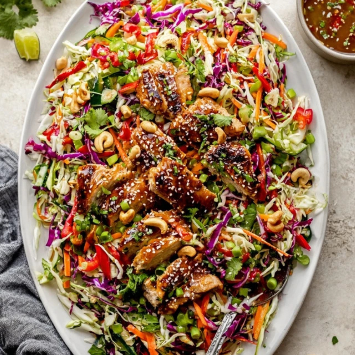 Sesame Chicken Cabbage Crunch Salad – Easy, Fresh & Flavor-Packed ...