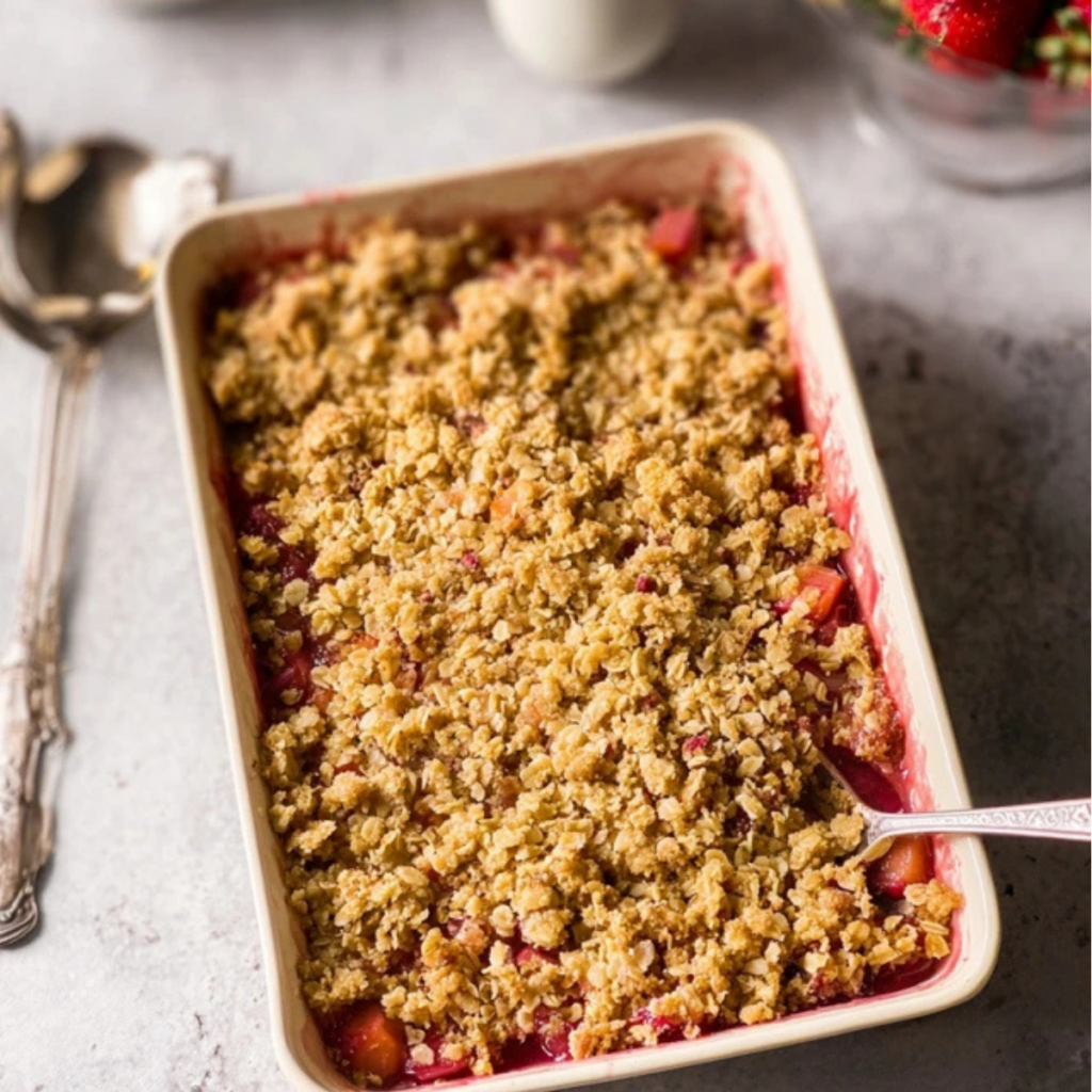 Fashioned Strawberry Rhubarb Crisp