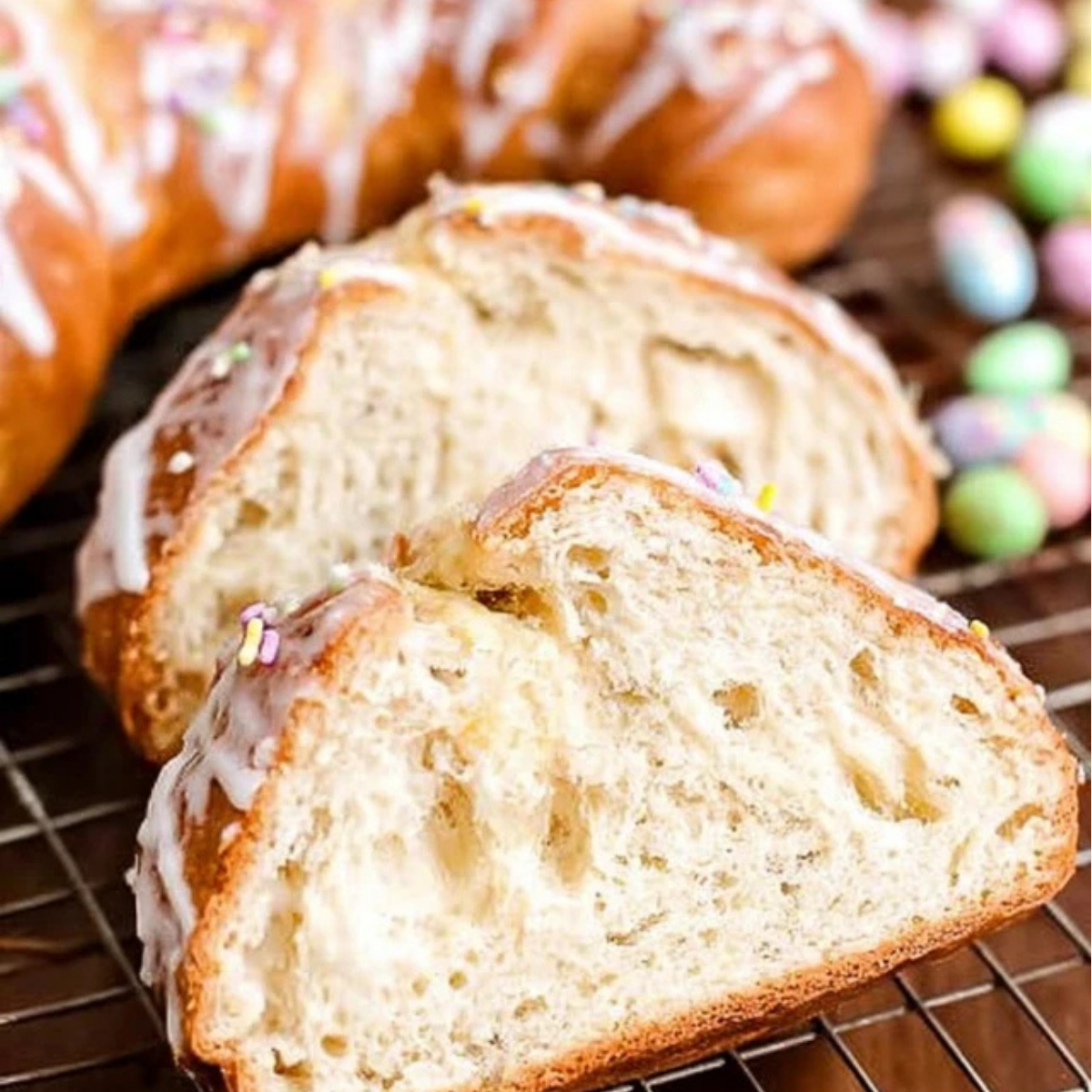 Sweet Glazed Easter Bread – Soft, Festive & Easy Recipe - What To Cook