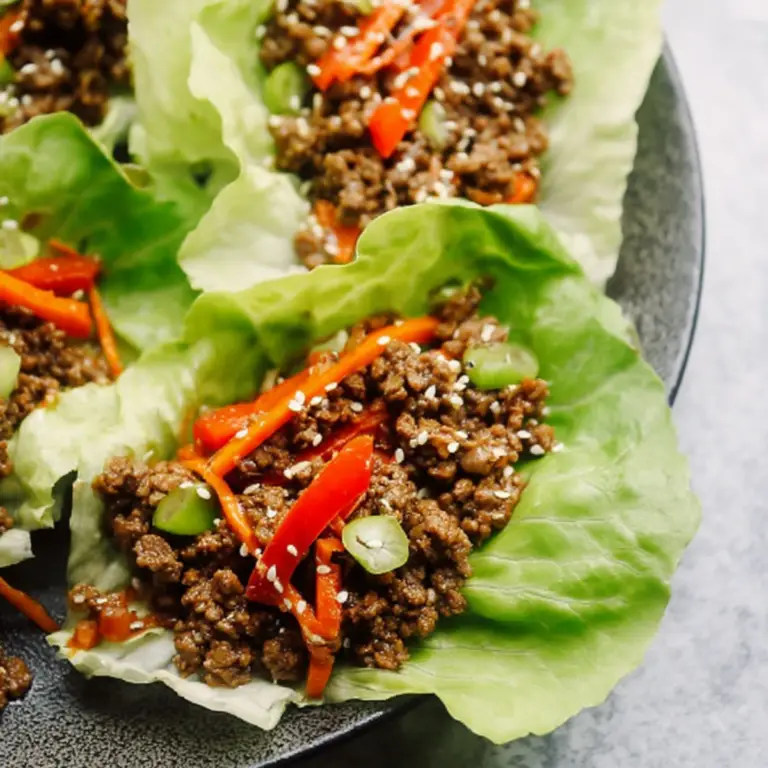 Asian Style Ground Beef Lettuce Wraps