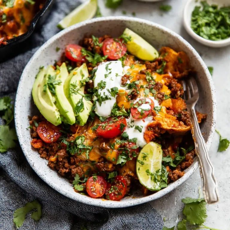Beef Skillet Enchiladas