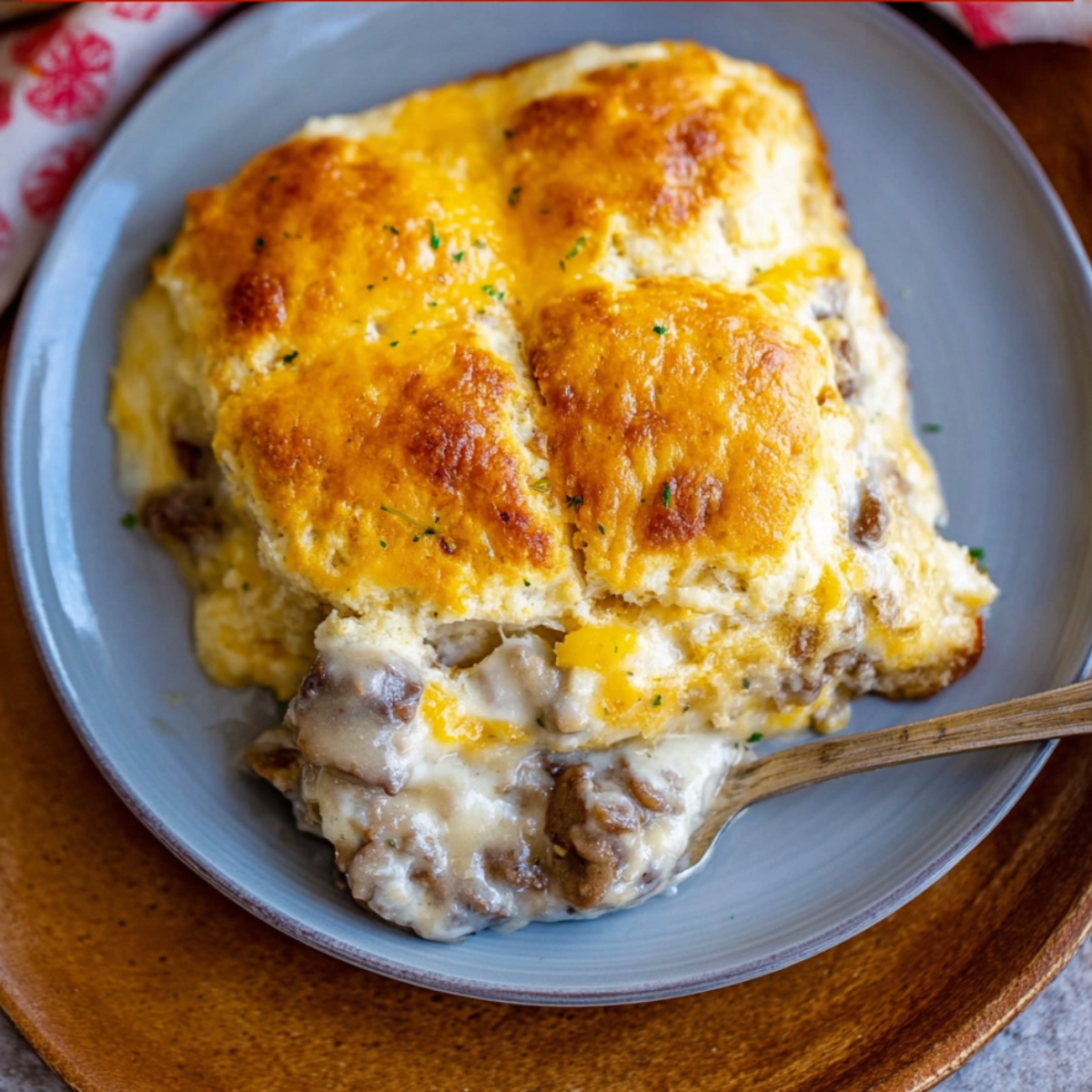 Biscuits and Gravy Casserole