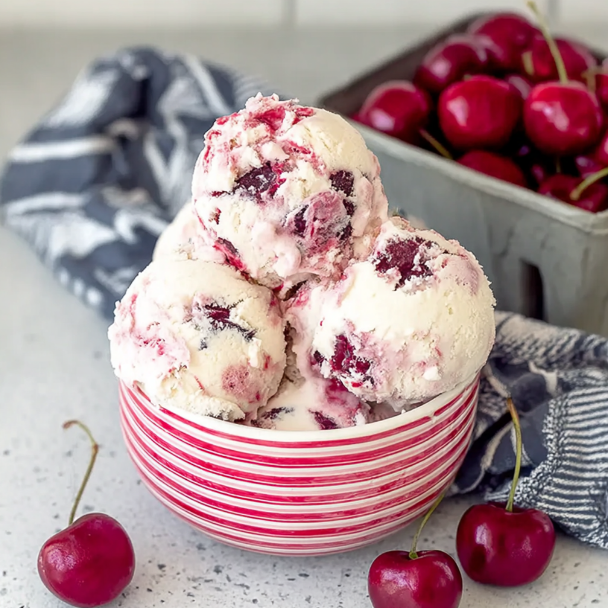 Cherry Vanilla Ice Cream