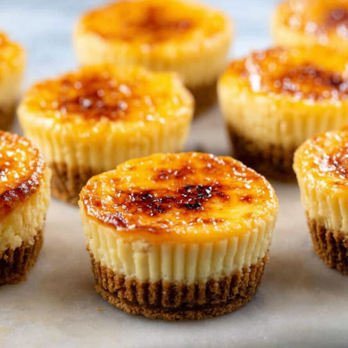 Crème Brûlée Cheesecake Cupcakes