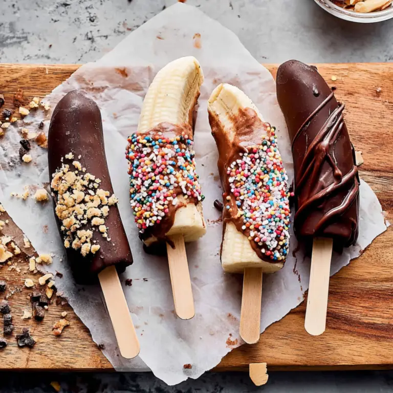 Frozen Chocolate Banana Pops