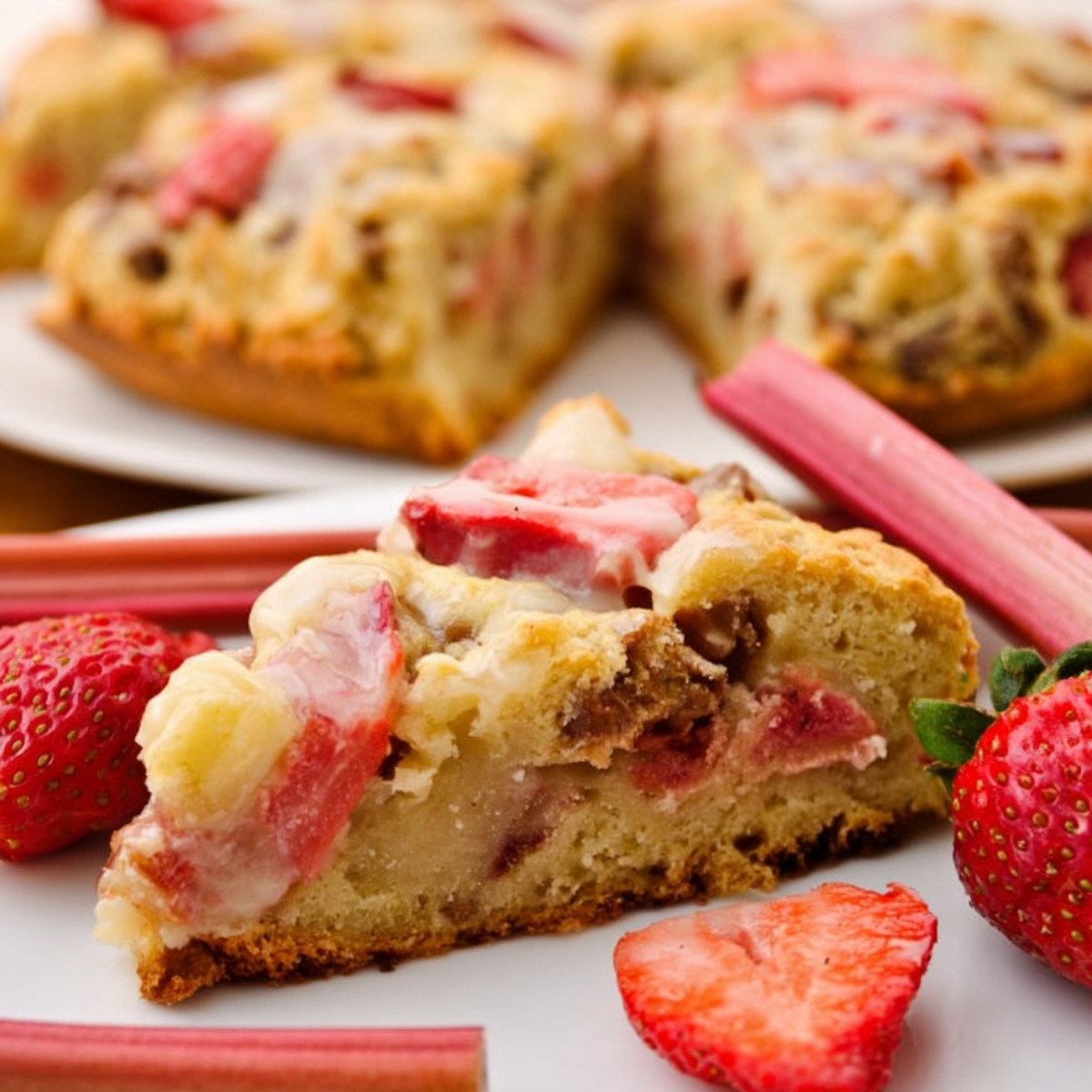 Keto Strawberry Rhubarb Scones
