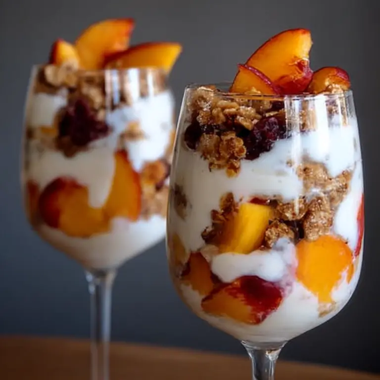 Nectarine Parfaits with Candied Nuts