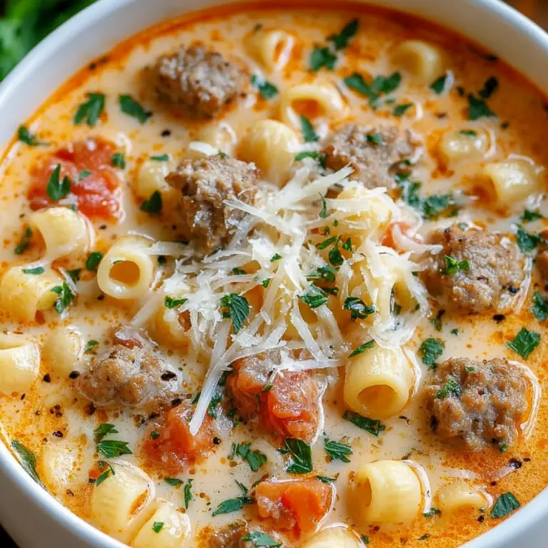 Parmesan Italian Sausage Ditalini Soup