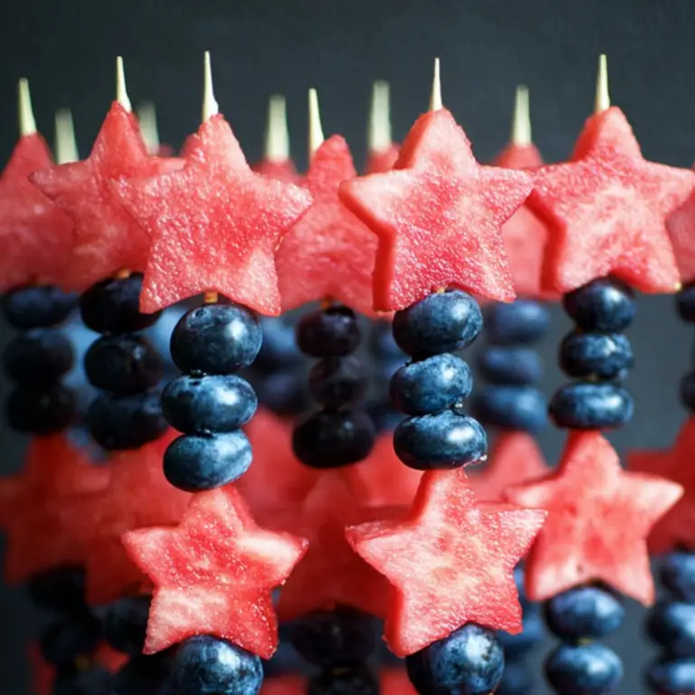 Patriotic Fruit Kabob Skewers
