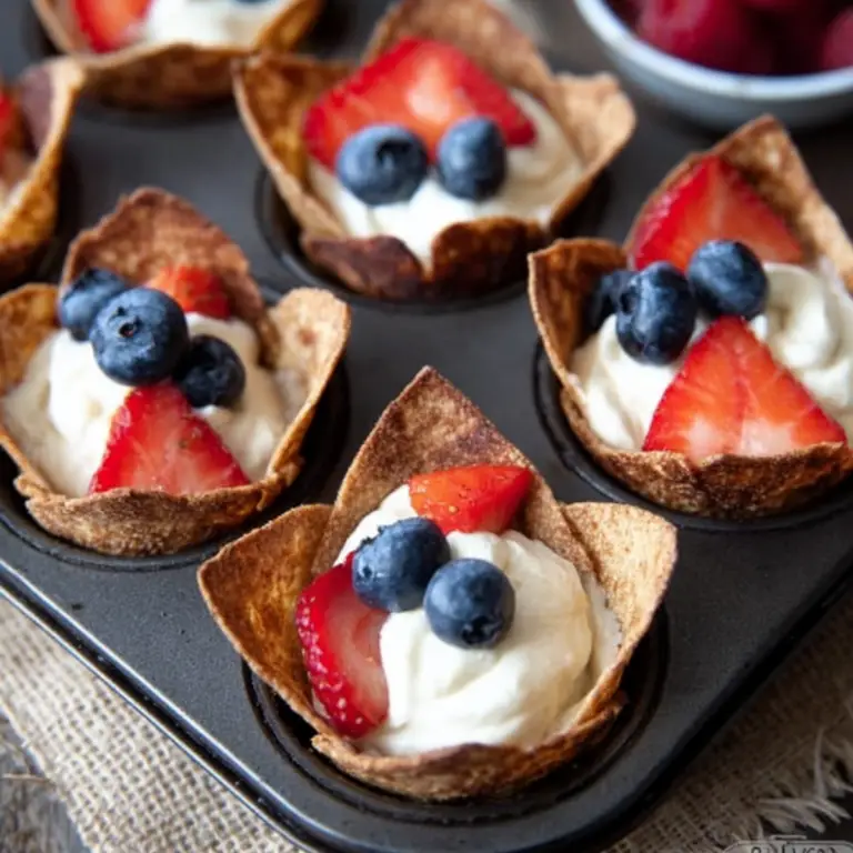 Red White & Blue Tortilla Cups