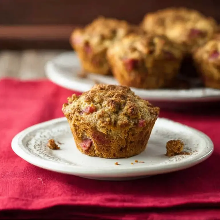Cinnamon Rhubarb Muffins Gluten Free